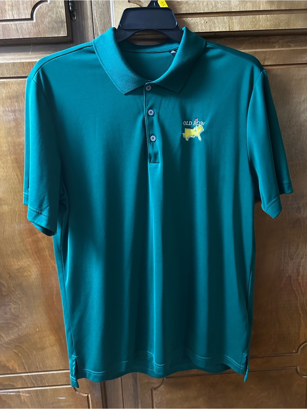 Men's Green Old Row Masters Adidas Polo